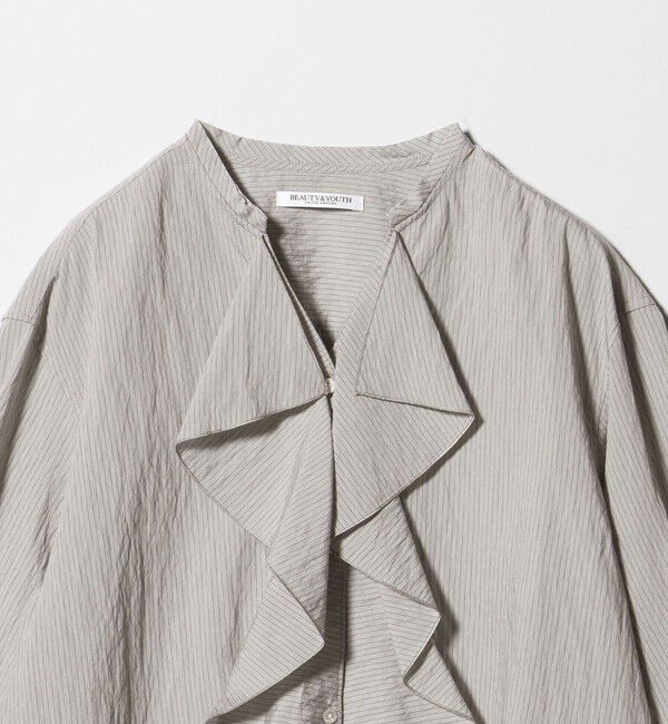 BEAUTY&YOUTH UNITED ARROWS「ラッフル スキッパーブラウス ウォッシャブル」|シャツ・ブラウス|
