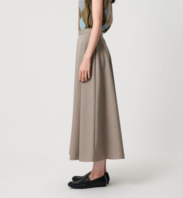 BEAUTY&YOUTH UNITED ARROWS「ポリエステルツイル サーキュラースカート ウォッシャブル」|フレア|