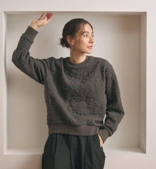 BEAUTY&YOUTH UNITED ARROWS「ボタニカルジャガード プルオーバー」|Tシャツ・カットソー|DK.GRAY