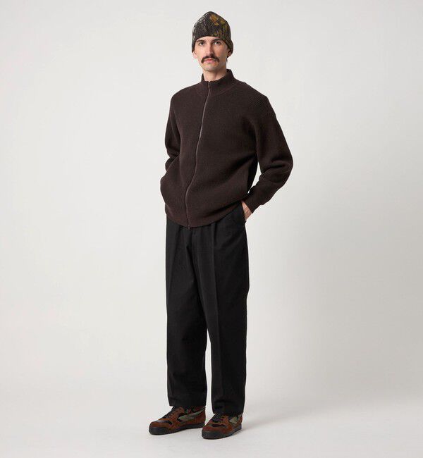 STEVEN ALAN「＜Steven Alan＞ ブラッシュド コットン アウト ワンプリーツ スラックス」|チノ|