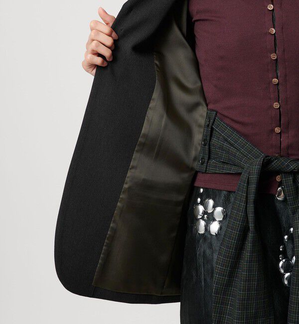 ATTISESSION「＜ATTISESSION＞タイ シャツスリーブ ジャケット 2WAY」|テーラードジャケット|