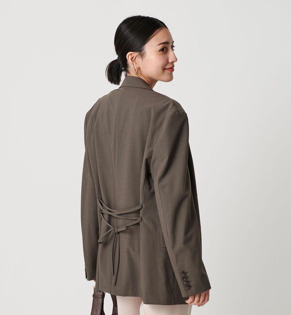 BEAUTY&YOUTH UNITED ARROWS「バックレースアップ ダブルジャケット」|テーラードジャケット|OLIVE
