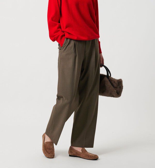 BEAUTY&YOUTH UNITED ARROWS「タックテーパードパンツ ウォッシャブル」|スラックス|