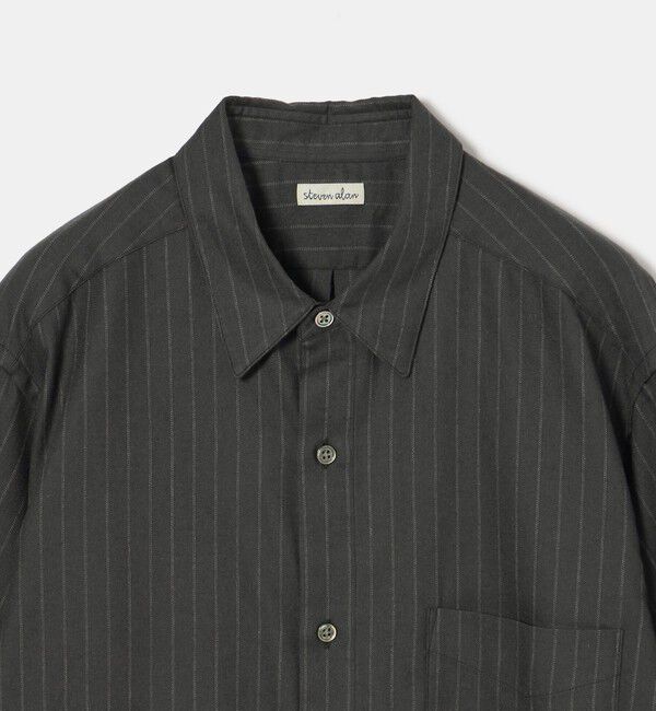 STEVEN ALAN「＜Steven Alan＞ ネル  ストライプ レギュラーカラー シャツ NARROW」|シャツ・ブラウス|