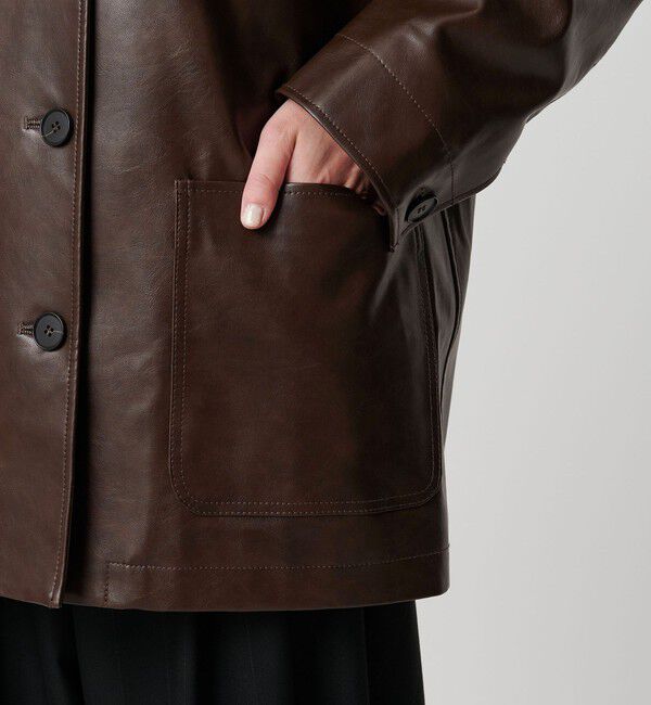 BEAUTY&YOUTH UNITED ARROWS「レザーライク カバーオール ジャケット」|その他|