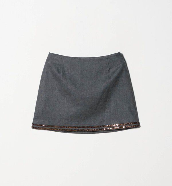 ATTISESSION「＜ATTISESSION＞スパンコール ライン ミニスカート 」|スカート|