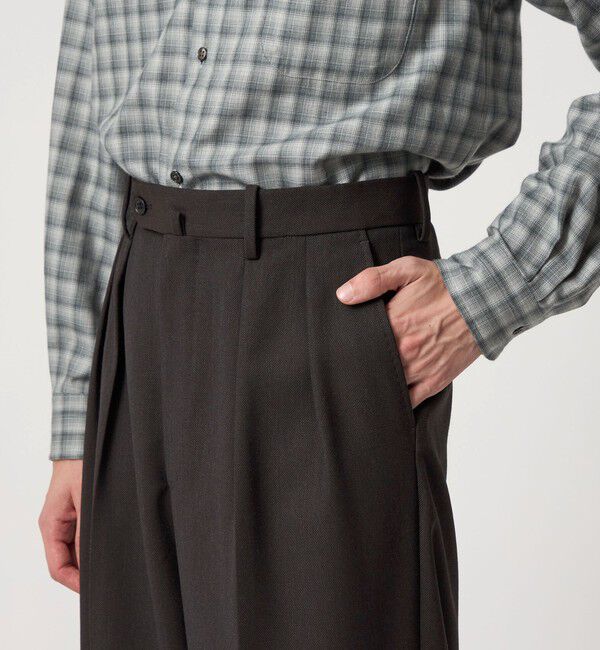STEVEN ALAN「＜Steven Alan＞ ヴィンテージツイル インツープリーツ ドレス トラウザーズ」|スラックス|
