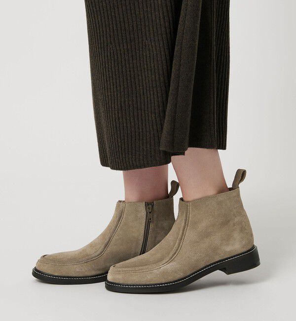BEAUTY&YOUTH UNITED ARROWS「スエード Uチップ ショートブーツ」|ロングブーツ|MD.BROWN