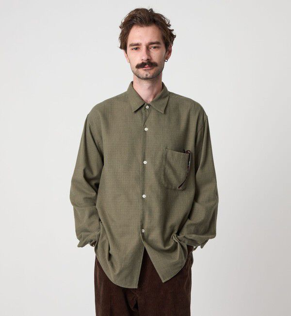 STEVEN ALAN「＜Steven Alan＞ ネル マイクロチェック オープンカラー シャツ BOX」|シャツ・ブラウス|