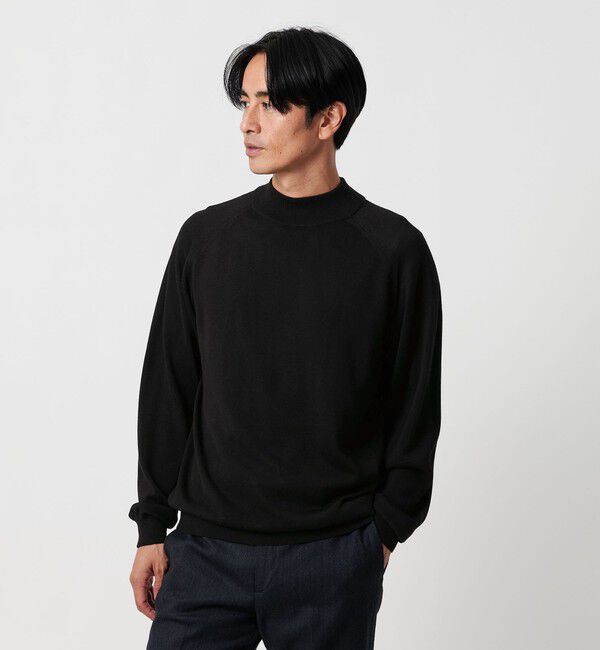 BEAUTY&YOUTH UNITED ARROWS「SUPER130 ウール タートル ニット ウォッシャブル」|ニット・セーター|BLACK