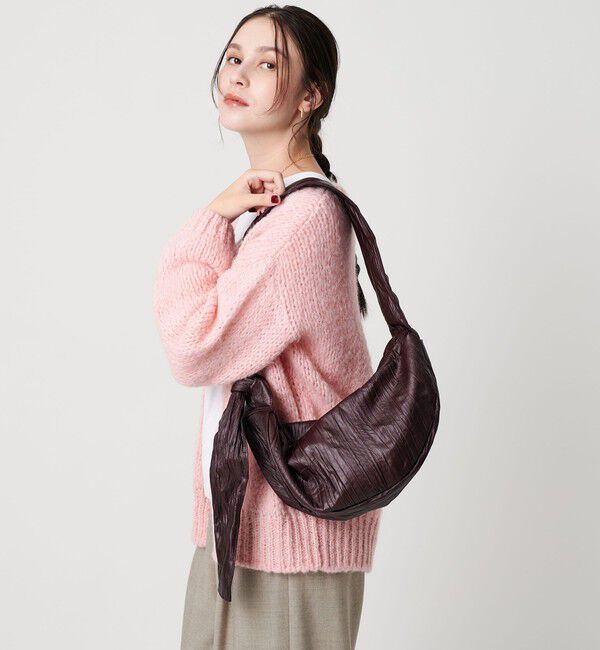 BEAUTY&YOUTH UNITED ARROWS「レザーライク ギャザー ショルダーバッグ」|ショルダー・メッセンジャー|WINE