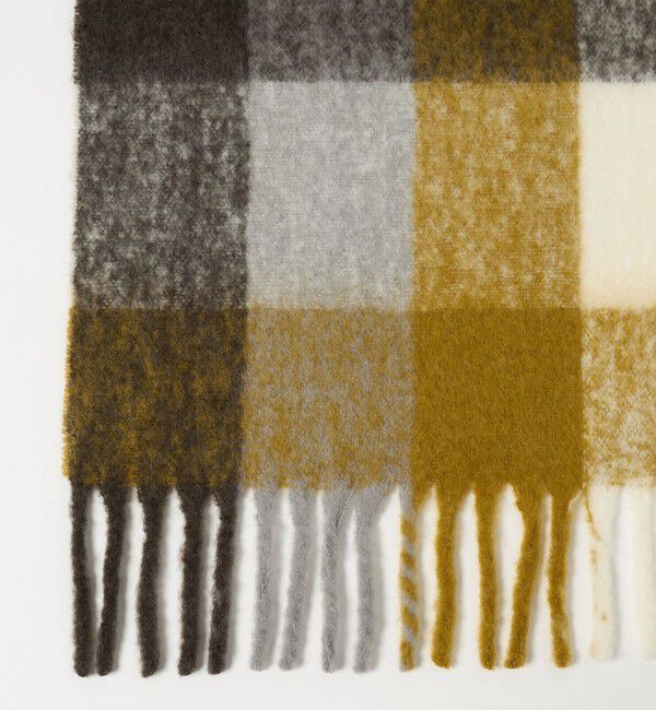 BEAUTY&YOUTH UNITED ARROWS「ブラッシュド ブロックチェック マフラー」|マフラー|