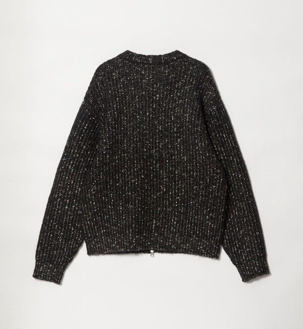 MONKEY TIME「スラブ クルーネック ジップ カーディガン」|カーディガン|