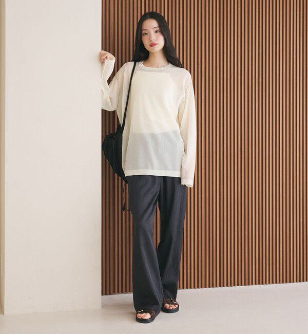 BEAUTY&YOUTH UNITED ARROWS「サテンドロースト ワイドパンツ ウォッシャブル」|その他|