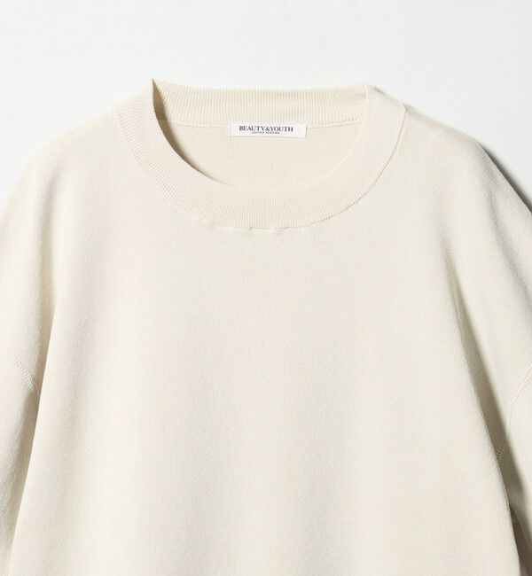 BEAUTY&YOUTH UNITED ARROWS「ハーフスリーブ ニットプルオーバー ウォッシャブル」|ニット・セーター|