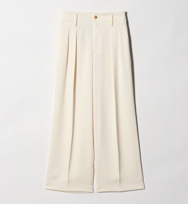 BEAUTY&YOUTH UNITED ARROWS「ポリエステル ドレープ 2タック ワイドパンツ ウォッシャブル」|チノ|OFF WHITE