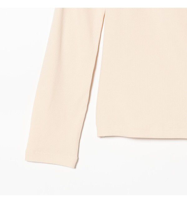 Ray BEAMS 「リブ ギャザー オフショルダー Tシャツ」|Tシャツ・カットソー|