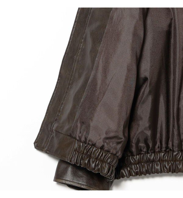 Ray BEAMS 「フェイクレザー フライト ジャケット」|ブルゾン・スタジャン|