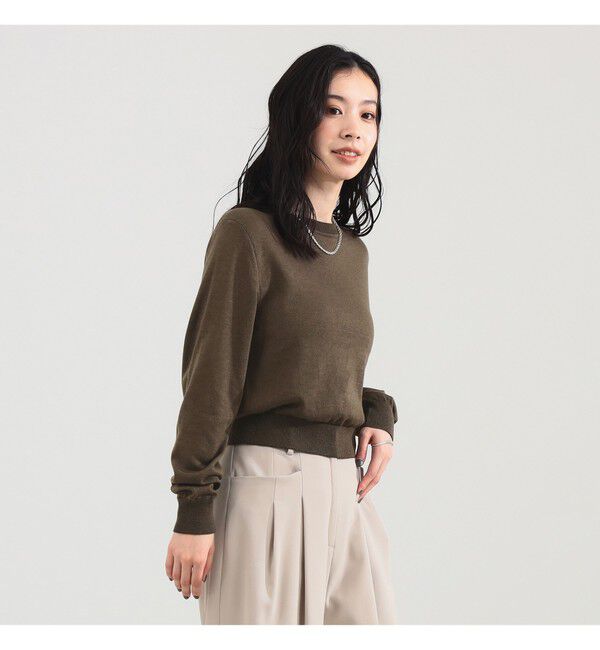 Demi-Luxe BEAMS 「TAN / テンセルウール ロングスリーブ Tシャツ」|ニット・セーター|