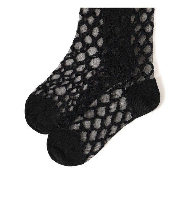 BEAMSBOY「maturely / ワイヤー メッシュ シアー ハイソックス」|ソックス|