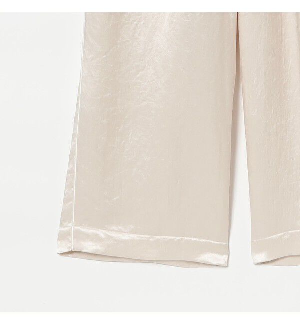 Demi-Luxe BEAMS 「アセテート サテン ワイドパンツ」|チノ|