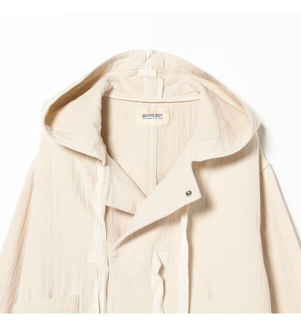 BEAMSBOY「コットン ミリタリー フード ジャケット」|ブルゾン・スタジャン|