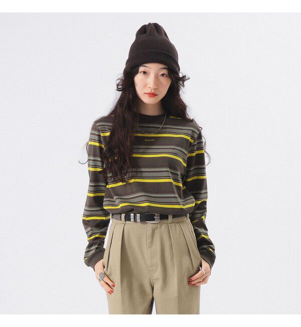 BEAMSBOY「ボーイ エンブロイダリー ボーダー ロングスリーブ Tシャツ」|Tシャツ・カットソー|