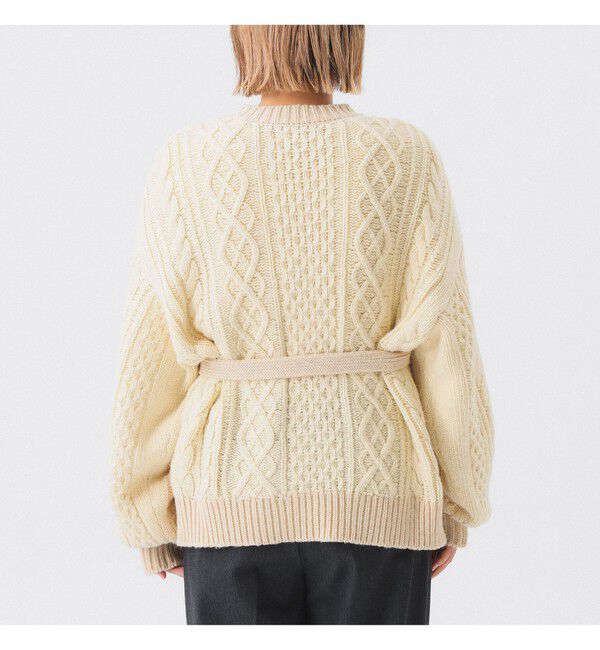 BEAMSBOY「3ゲージ 2トーン アラン カーディガン」|ニット・セーター|