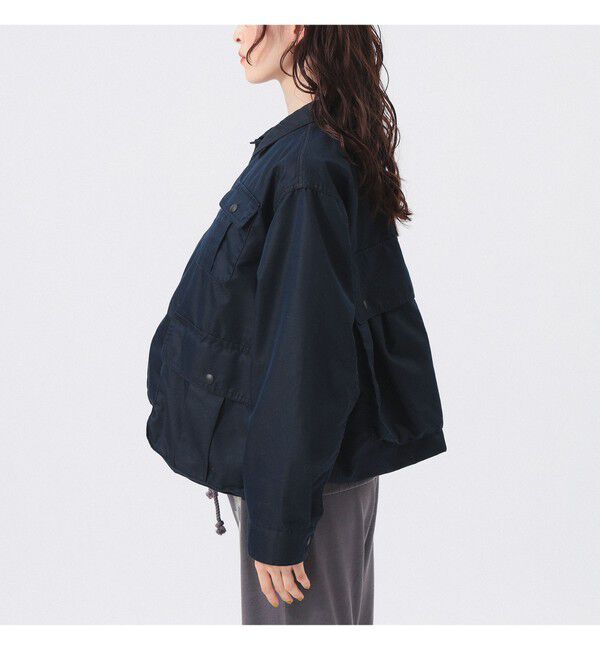 BEAMSBOY「シャンブレー ギャバ ショート フィッシング ジャケット」|ブルゾン・スタジャン|