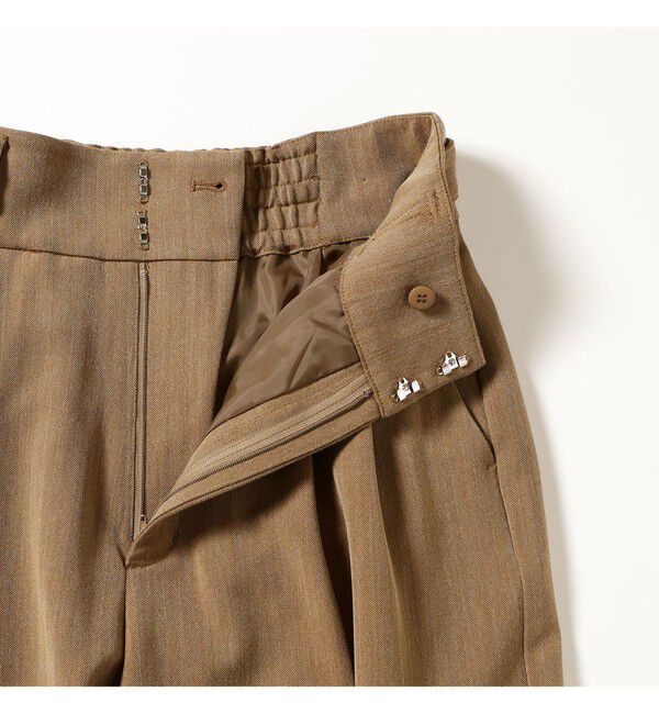 Ray BEAMS 「ヘリンボーン ハイウエスト ワイド パンツ」|チノ|