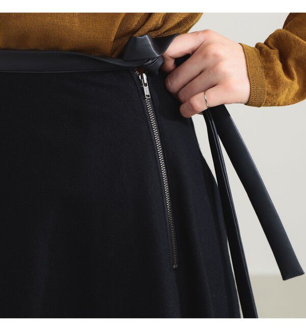 Demi-Luxe BEAMS 「	AK+1 / ウール ソリッド フレアスカート」|スカート|