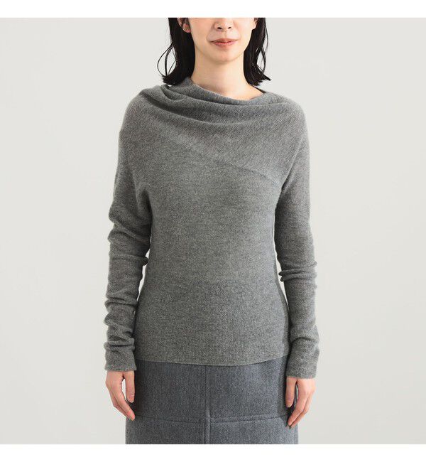 Demi-Luxe BEAMS 「AK+1 / 片畦 アシメトリーネック プルオーバー」|ニット・セーター|