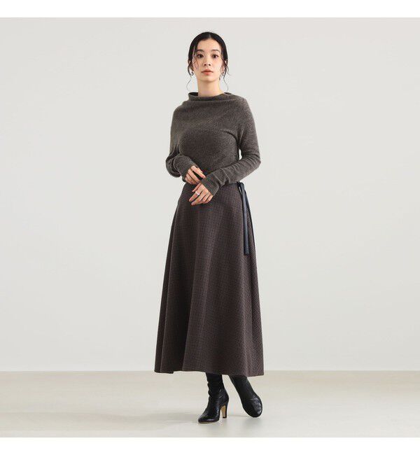 Demi-Luxe BEAMS 「AK+1 / 片畦 アシメトリーネック プルオーバー」|ニット・セーター|