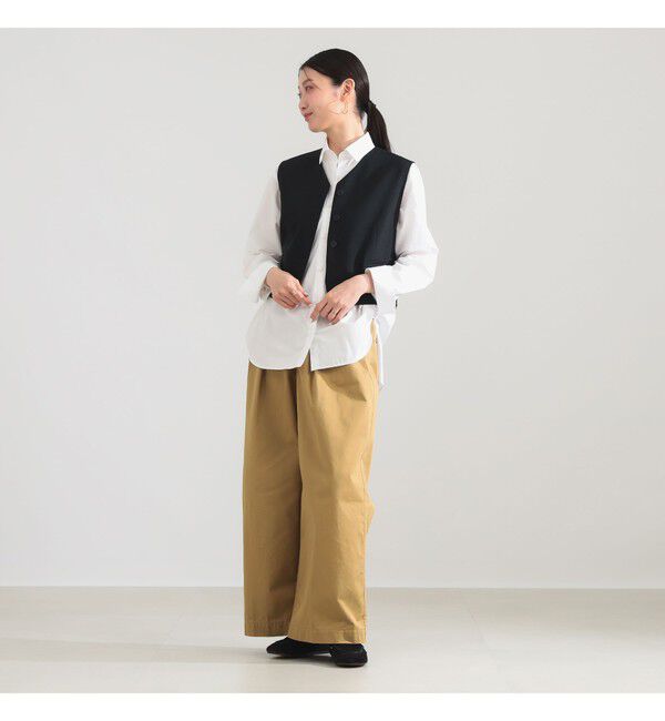 Demi-Luxe BEAMS 「ヒヨク Vネック ショートジレ」|ダウン|