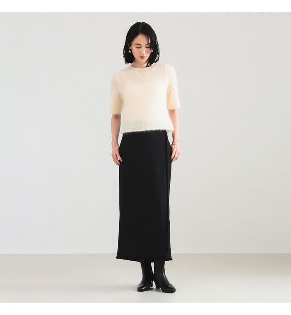 Demi-Luxe BEAMS 「モヘヤ ハーフスリーブ 2WAY プルオーバー」|ニット・セーター|