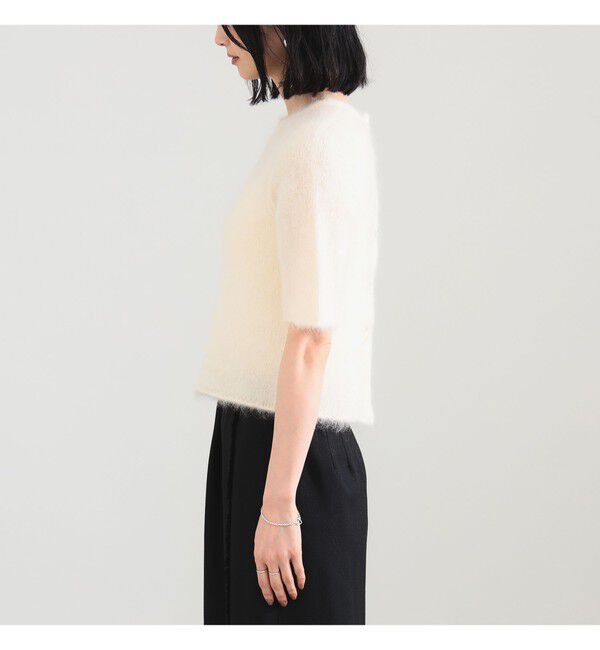 Demi-Luxe BEAMS 「モヘヤ ハーフスリーブ 2WAY プルオーバー」|ニット・セーター|
