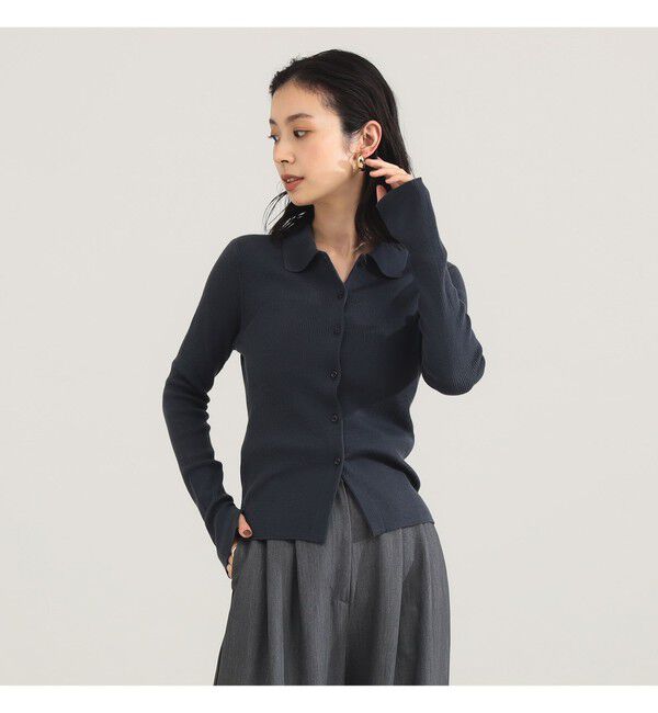 Demi-Luxe BEAMS 「ポリエステル ウール ポロ カーディガン」|ニット・セーター|