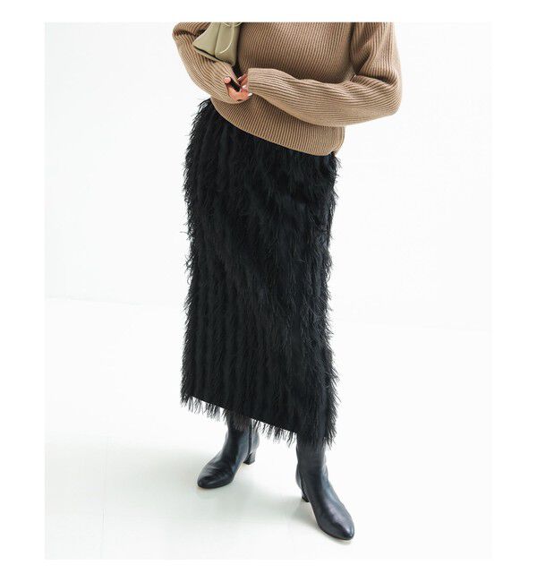 Demi-Luxe BEAMS 「フェザー ジャガード ドレス スカート .M」|スカート|