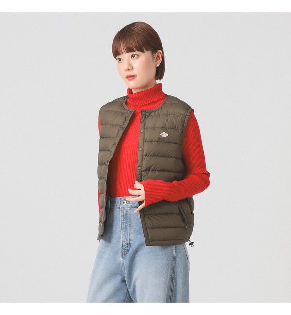 Ray BEAMS 「DANTON / CREWNECK INNER DOWN VEST」|ダウンベスト・ベスト|480_OLIVE