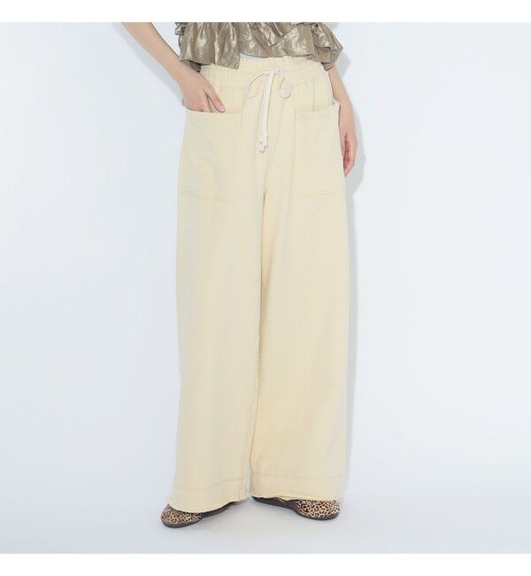 BEAMSBOY「maturely / ヘム カットオフ フレア ジャージー」|チノ|