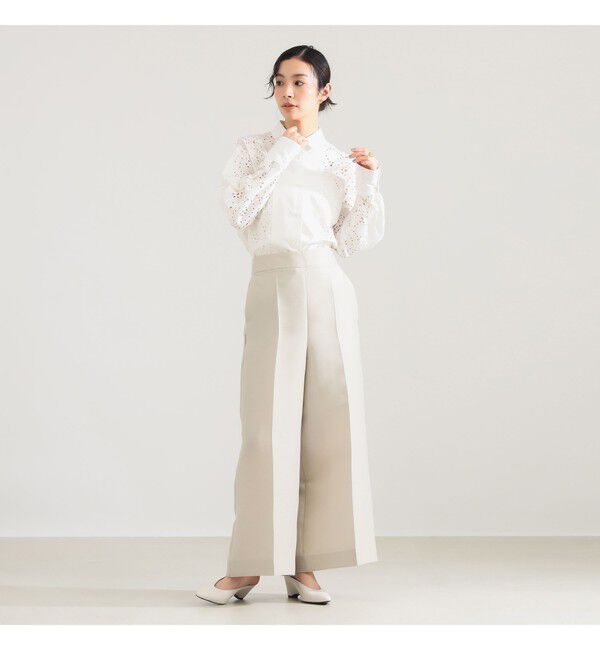 Demi-Luxe BEAMS 「ワイド シルエット パンツ」|チノ|