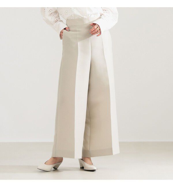 Demi-Luxe BEAMS 「ワイド シルエット パンツ」|チノ|