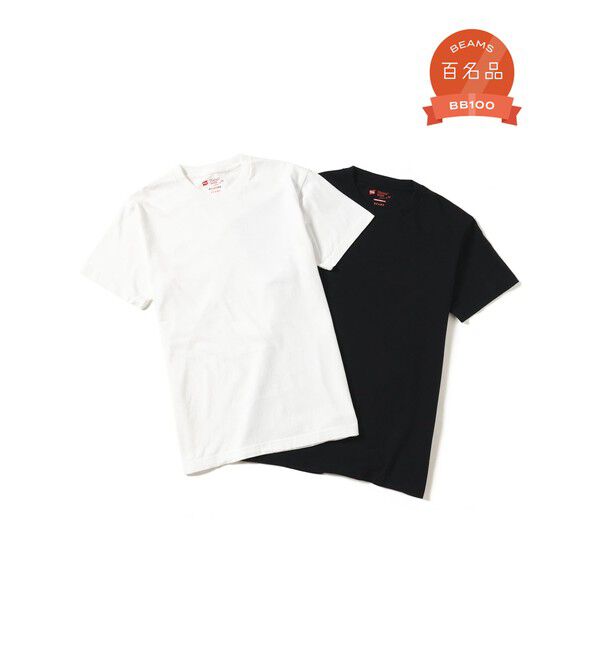 BEAMS「【別注】Hanes / Mix Japan Fit 2Pack T-shirts」|インナー|WHITE/BLACK