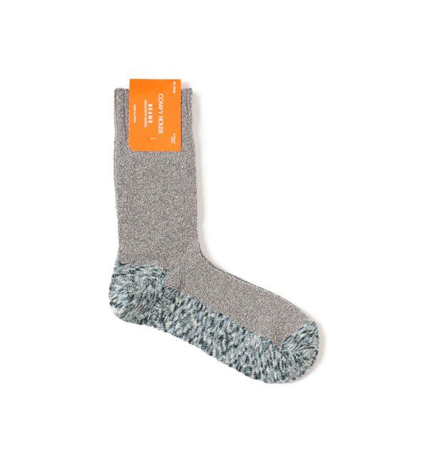BEAMS「【別注】COMFY HOUSE / Slub Line Crew Socks」|ソックス|GREY