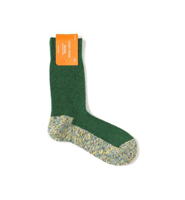 BEAMS「【別注】COMFY HOUSE / Slub Line Crew Socks」|ソックス|GREEN