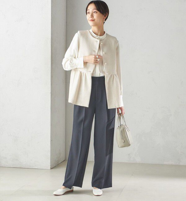 SHIPS for women「〈セレモニー対応可〉スラブ ツイード ジレ（セットアップ対応）」|ベスト・ジレ|