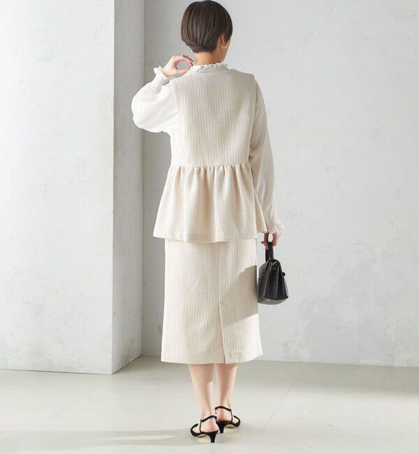 SHIPS for women「〈セレモニー対応可〉スラブ ツイード ジレ（セットアップ対応）」|ベスト・ジレ|