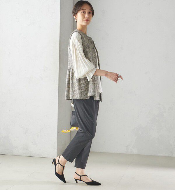 SHIPS for women「〈セレモニー対応可〉スラブ ツイード ジレ（セットアップ対応）」|ベスト・ジレ|