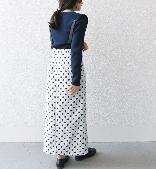 SHIPS any「SHIPS any: ドット ジャカード サスペンダー スカート」|スカート|