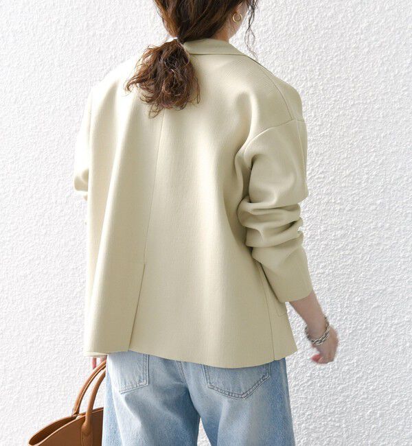 SHIPS any「SHIPS any:〈手洗い可能〉テーラード ニット カーディガン ジャケット」|テーラードジャケット|